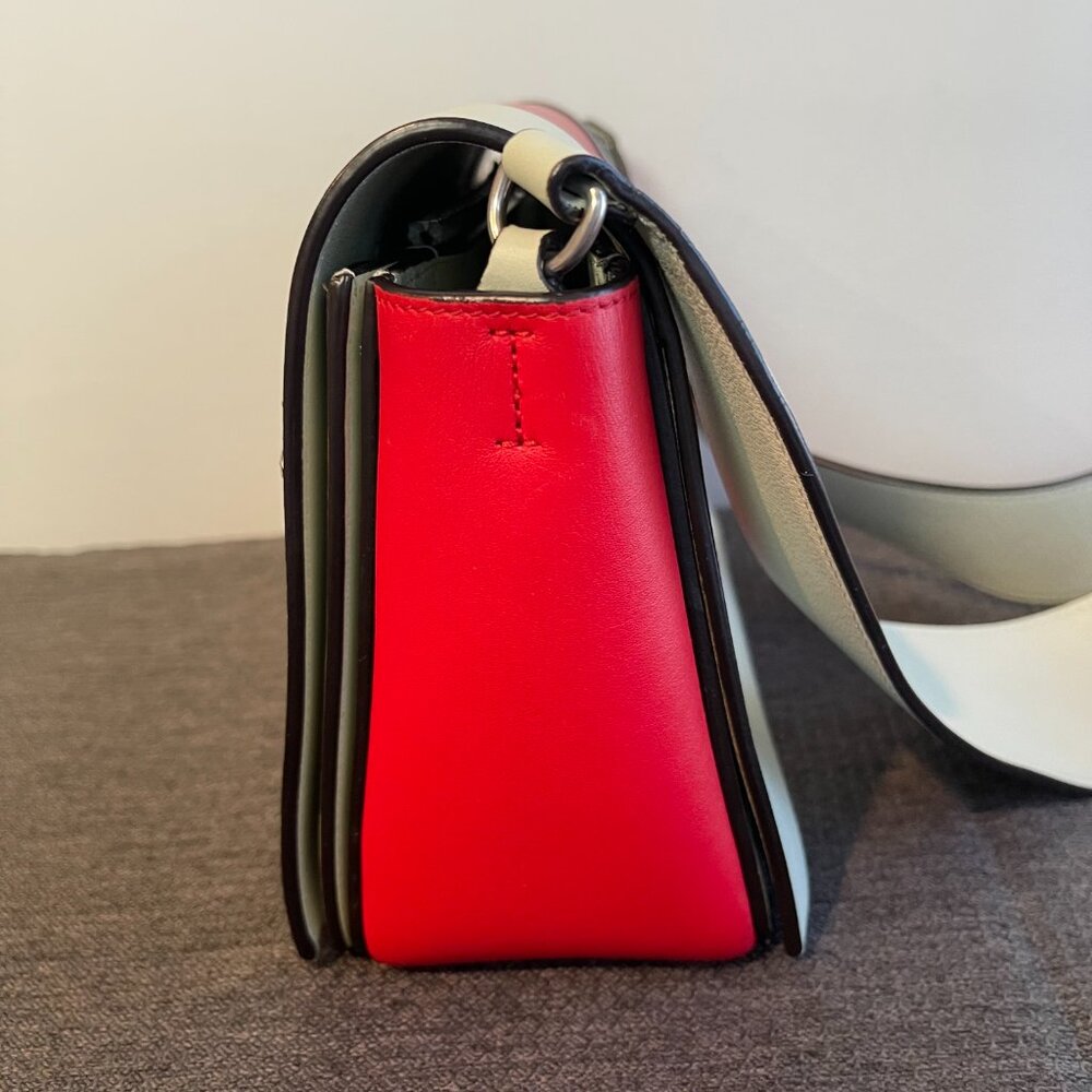 Celine Medium Frame Shoulder Bag in Red and Cream - Preowned - Picture 4 of 15